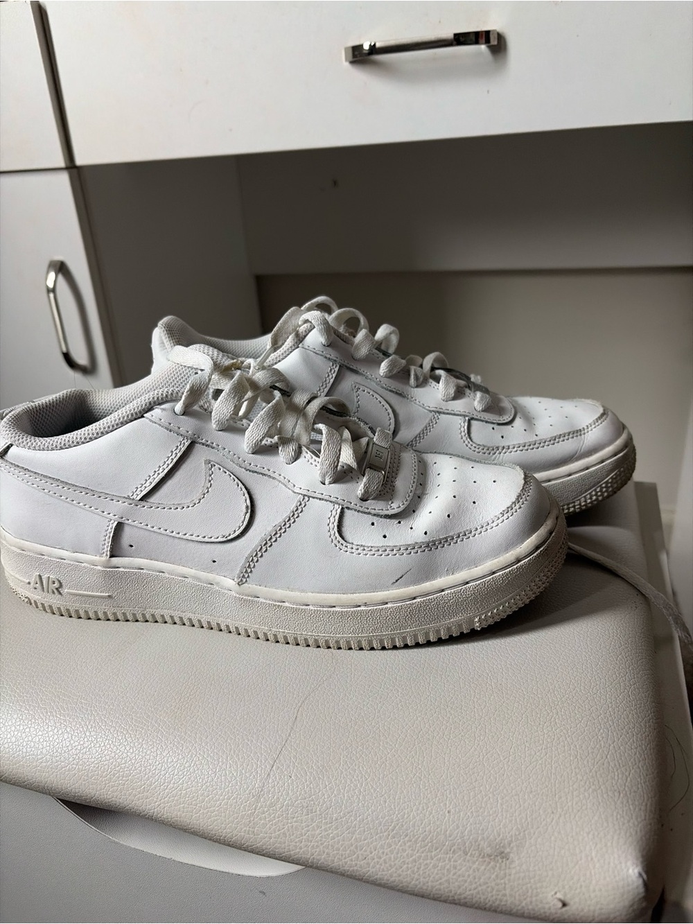 Nike White Low-Top Leather Sneakers